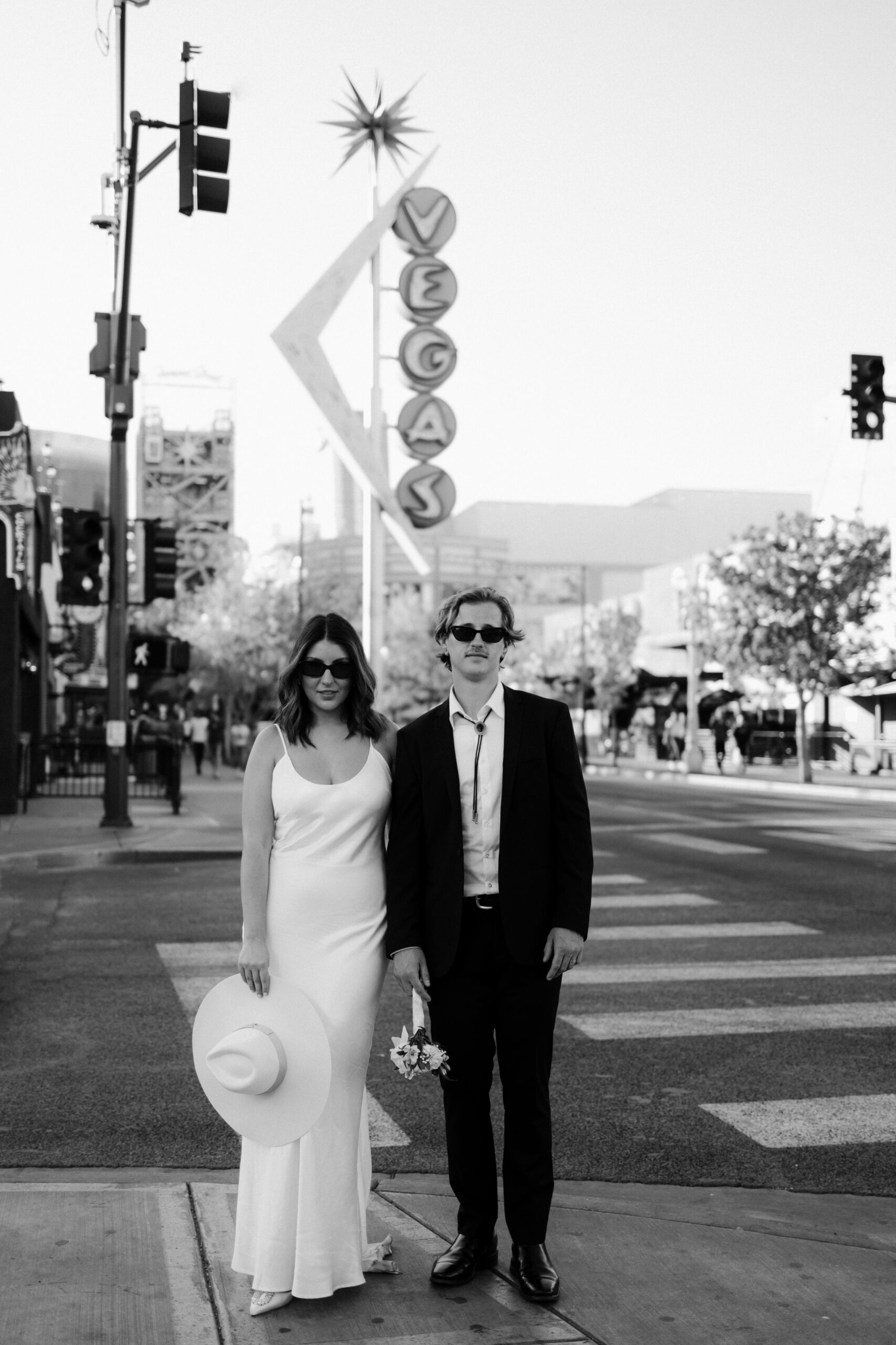 las vegas elopement, fremont vegas sign, vegas wedding photos