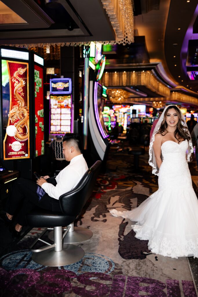 Bride and grooms first looks at The Cosmopolitan Hotel in Las Vegas