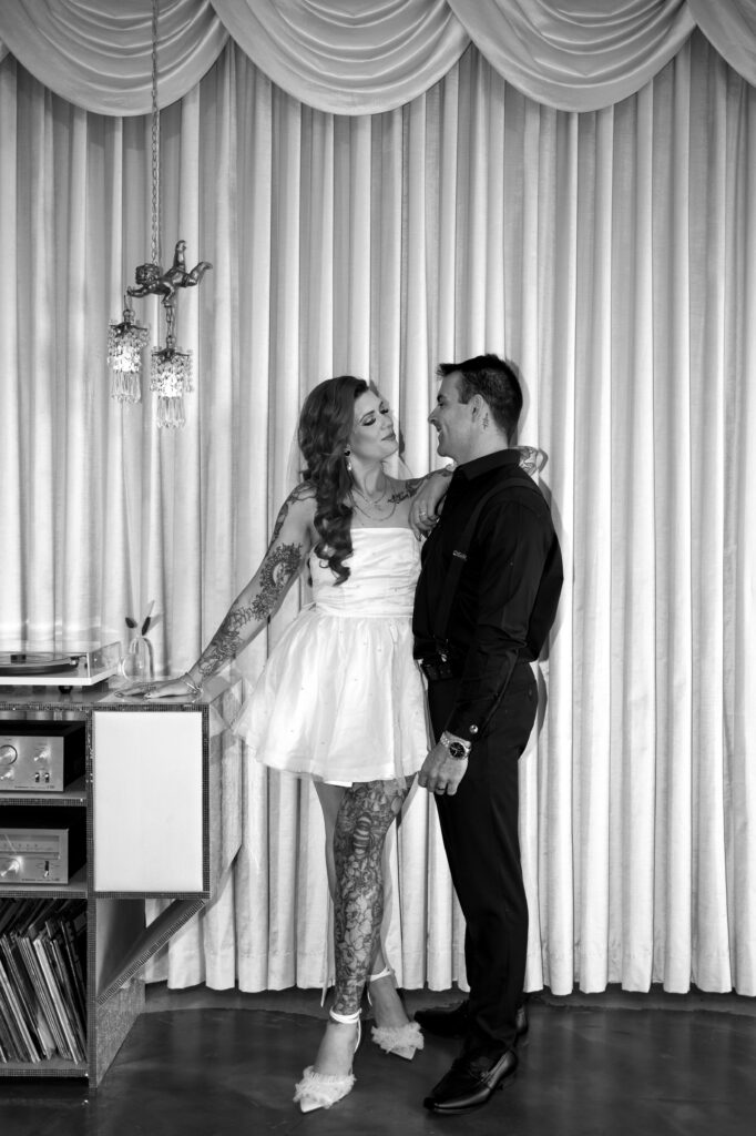 Bride and grooms Sure Thing Chapel elopement photos