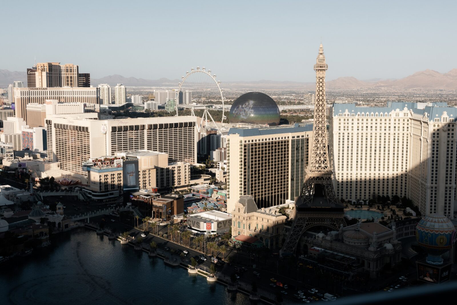 Wide shot of Las Vegas.