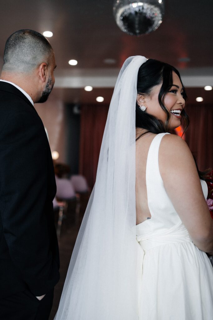 Bride and grooms ceremony at Sure Thing Chapel Las Vegas