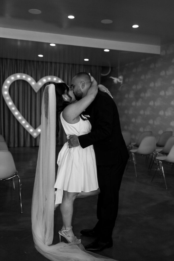 Couples first dance after eloping at Sure Thing Chapel