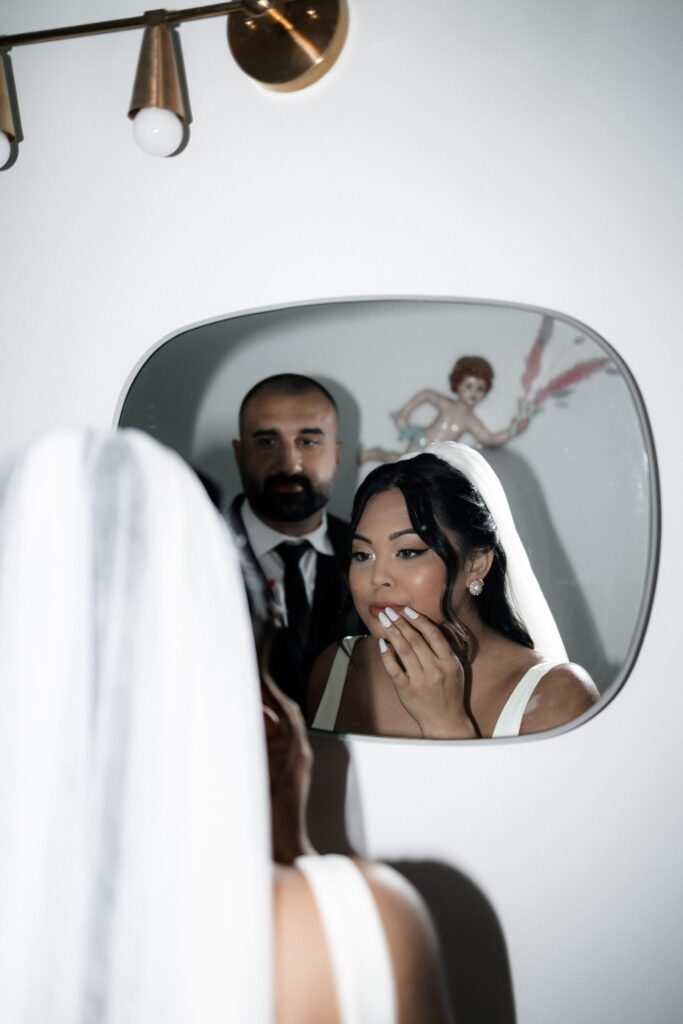 Bride and grooms portraits during their Sure Thing Chapel Las Vegas elopement