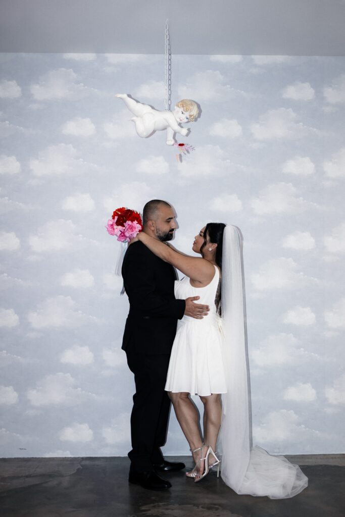 Bride and grooms portraits during their Sure Thing Chapel Las Vegas elopement