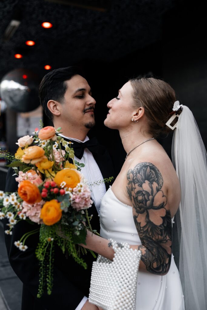 Bride and groom portraits in downtown Las Vegas