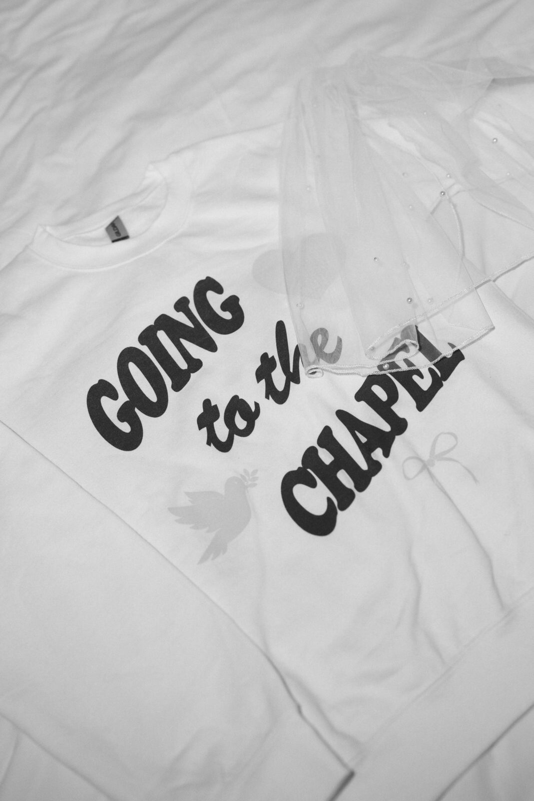 Going to the Chapel bridal sweatshirt from a Las Vegas elopement