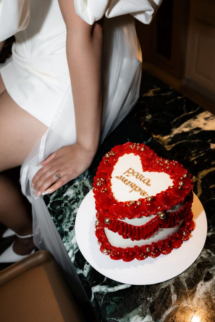 Las Vegas elopement cake by Winston Marie Cakes