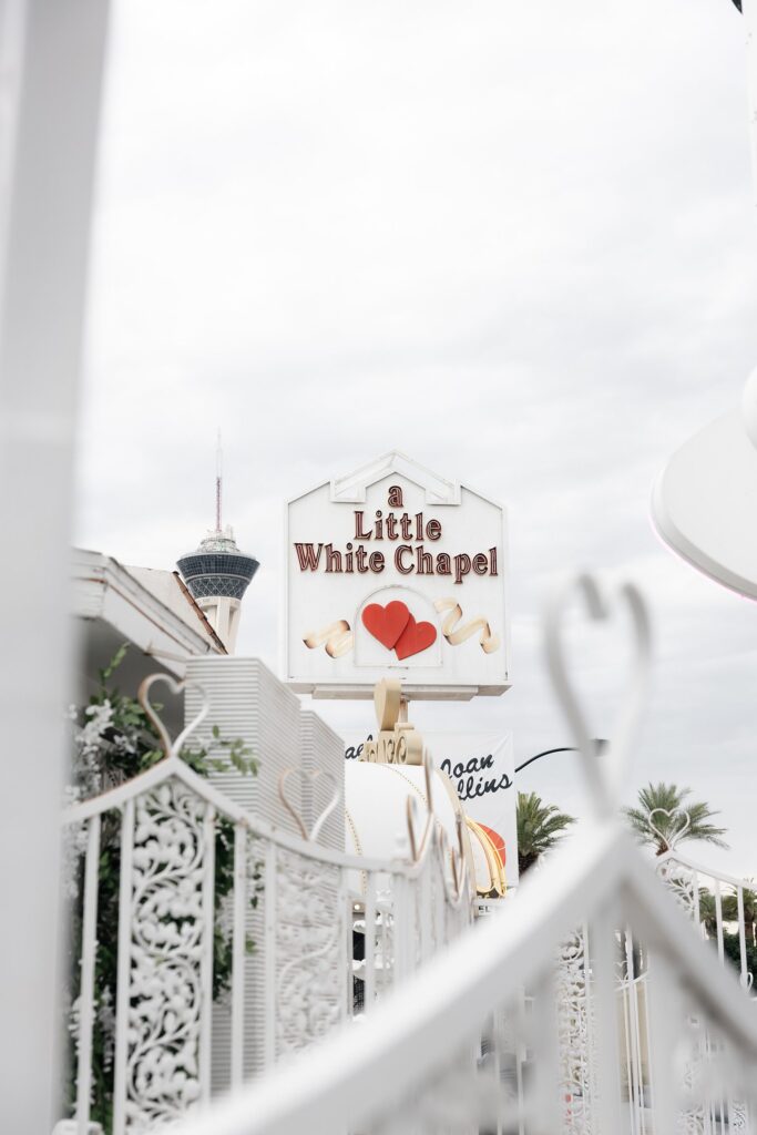 a Little White Chapel sign
