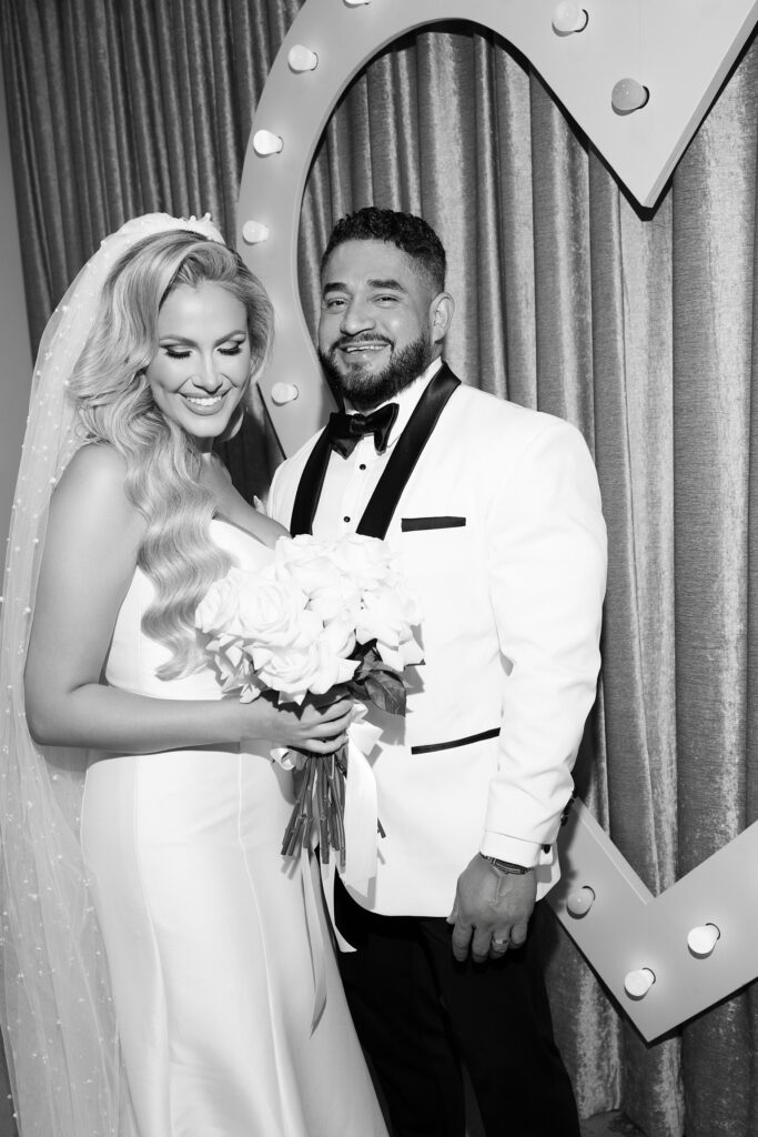 Bride and groom smiling during their Sure Thing Wedding Chapel elopement