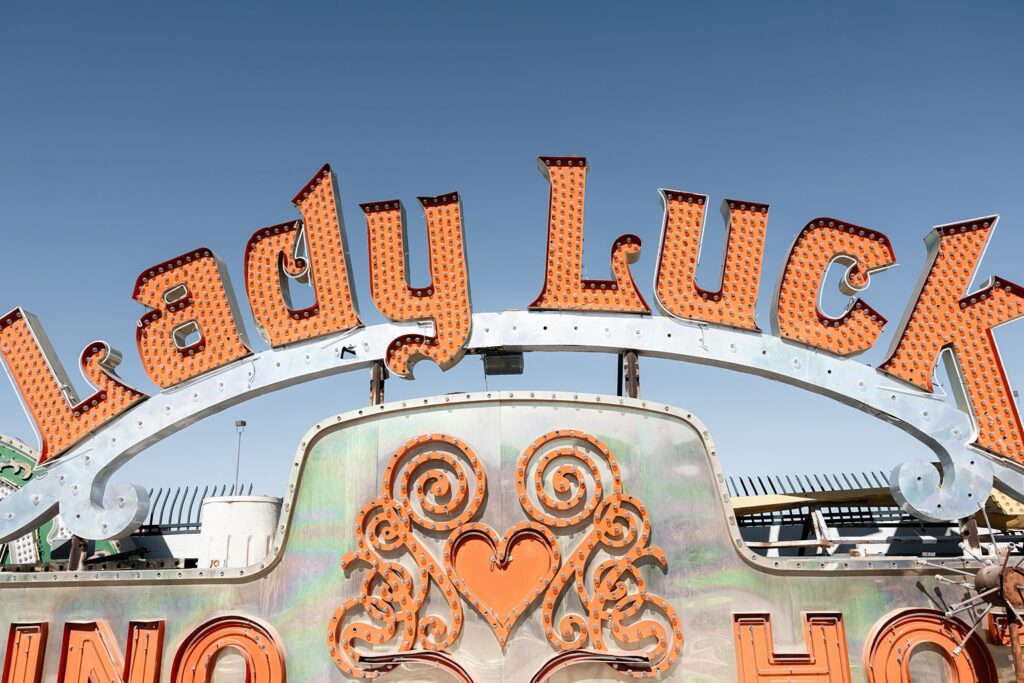 Lady Luck sign at The Neon Museum Las Vegas