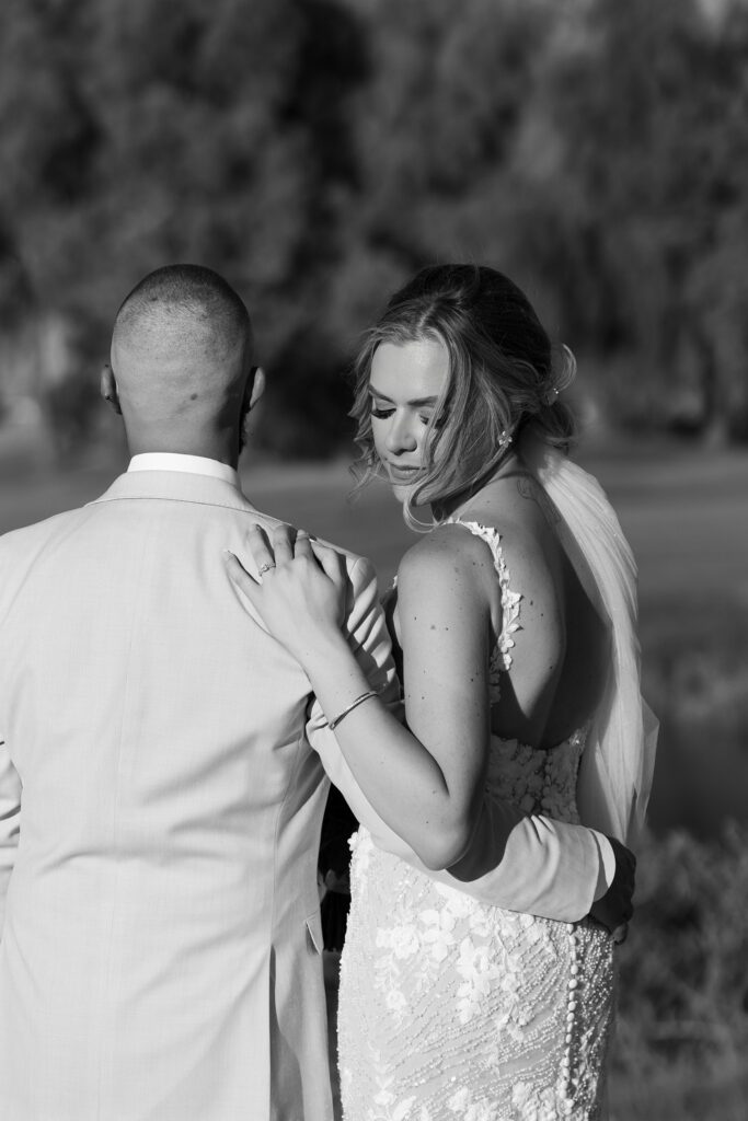 Outdoor bride and grooms portraits from a Stallion Mountain wedding in Las Vegas