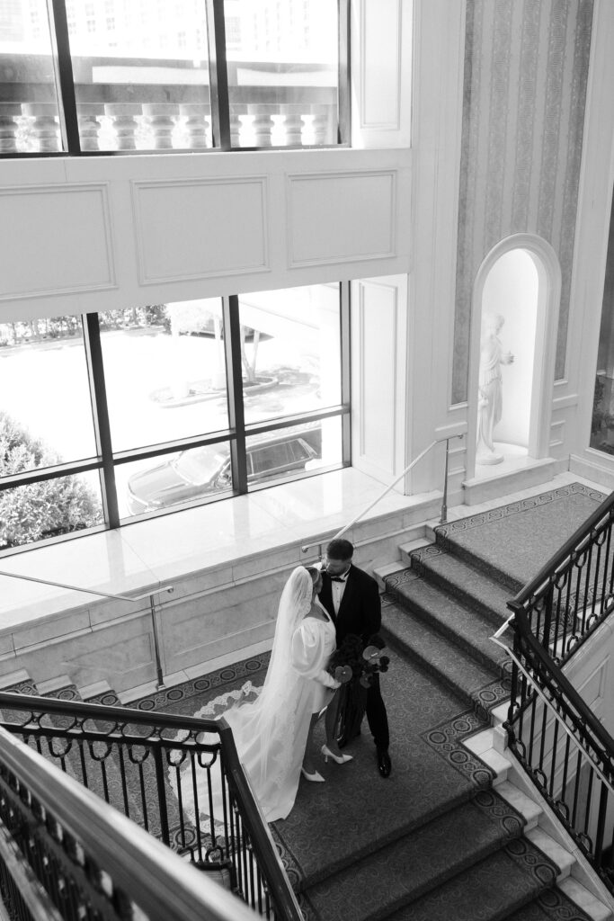 Bride and grooms portraits at Caesars Palace