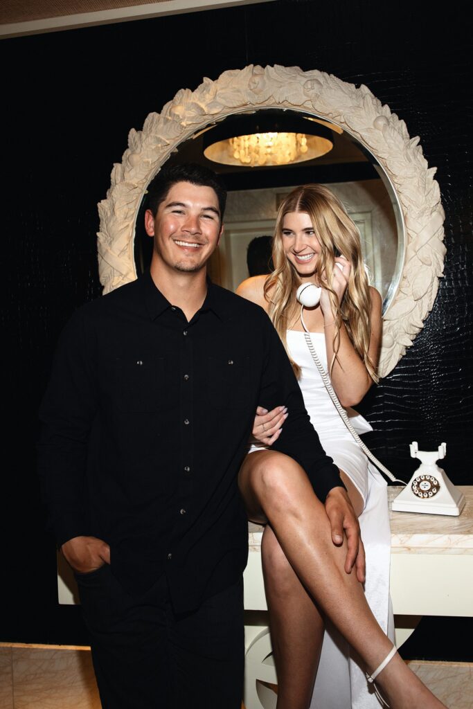 Bride and grooms Las Vegas hotel elopement photos at Encore at Wynn