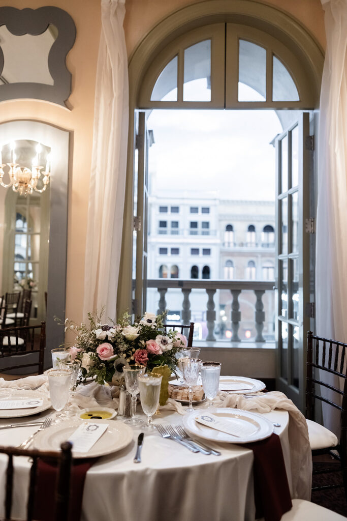 Intimate Canaletto wedding reception