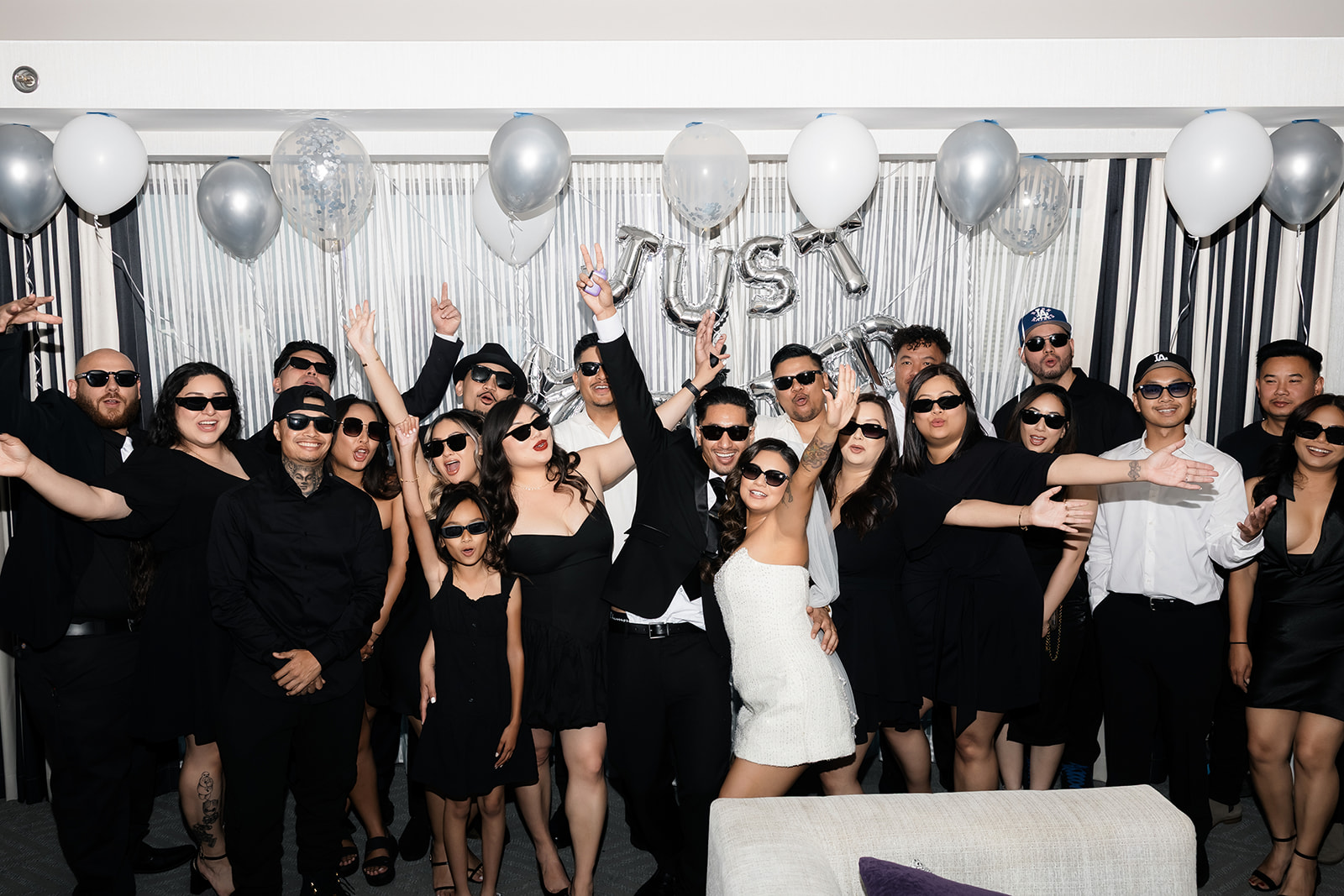 Intimate Las Vegas elopement reception at The Cosmopolitan Terrace Suite