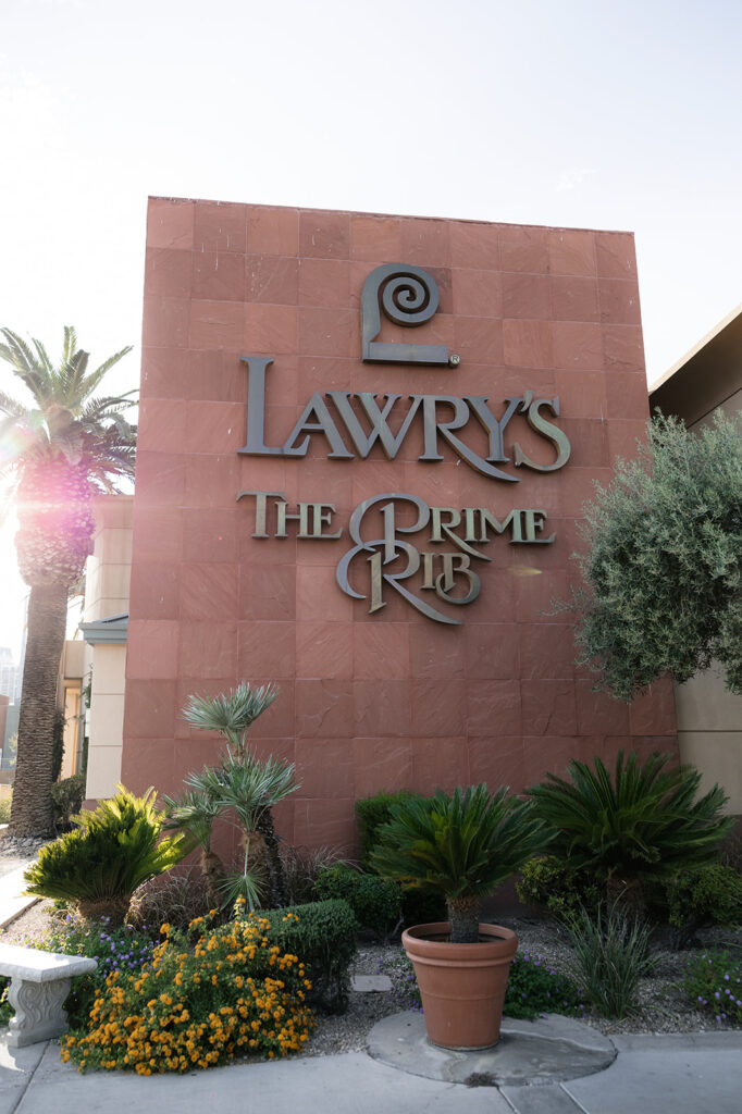 Outside of Lawry's The Prime Rib in Las Vegas