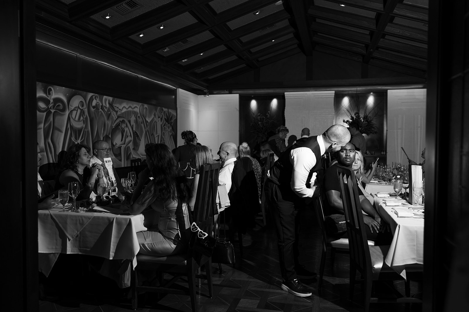 An intimate micro wedding reception at Lawry's The Prime Rib in Las Vegas