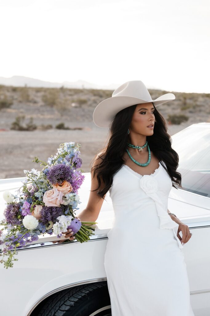 Desert western bridal style