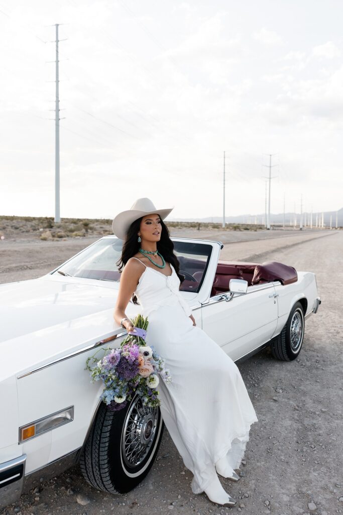 Desert western bridal style