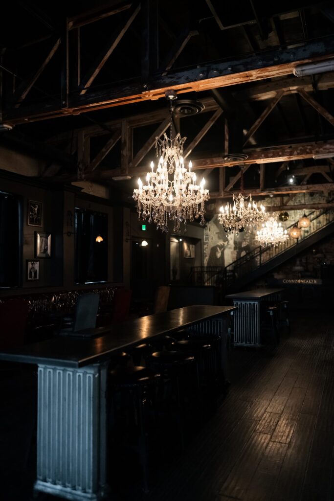 Moody interior of Commonwealth in Las Vegas