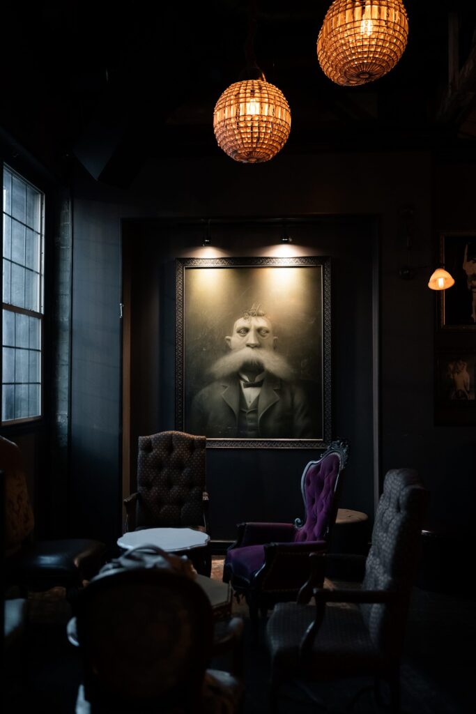 Moody interior of Commonwealth in Las Vegas