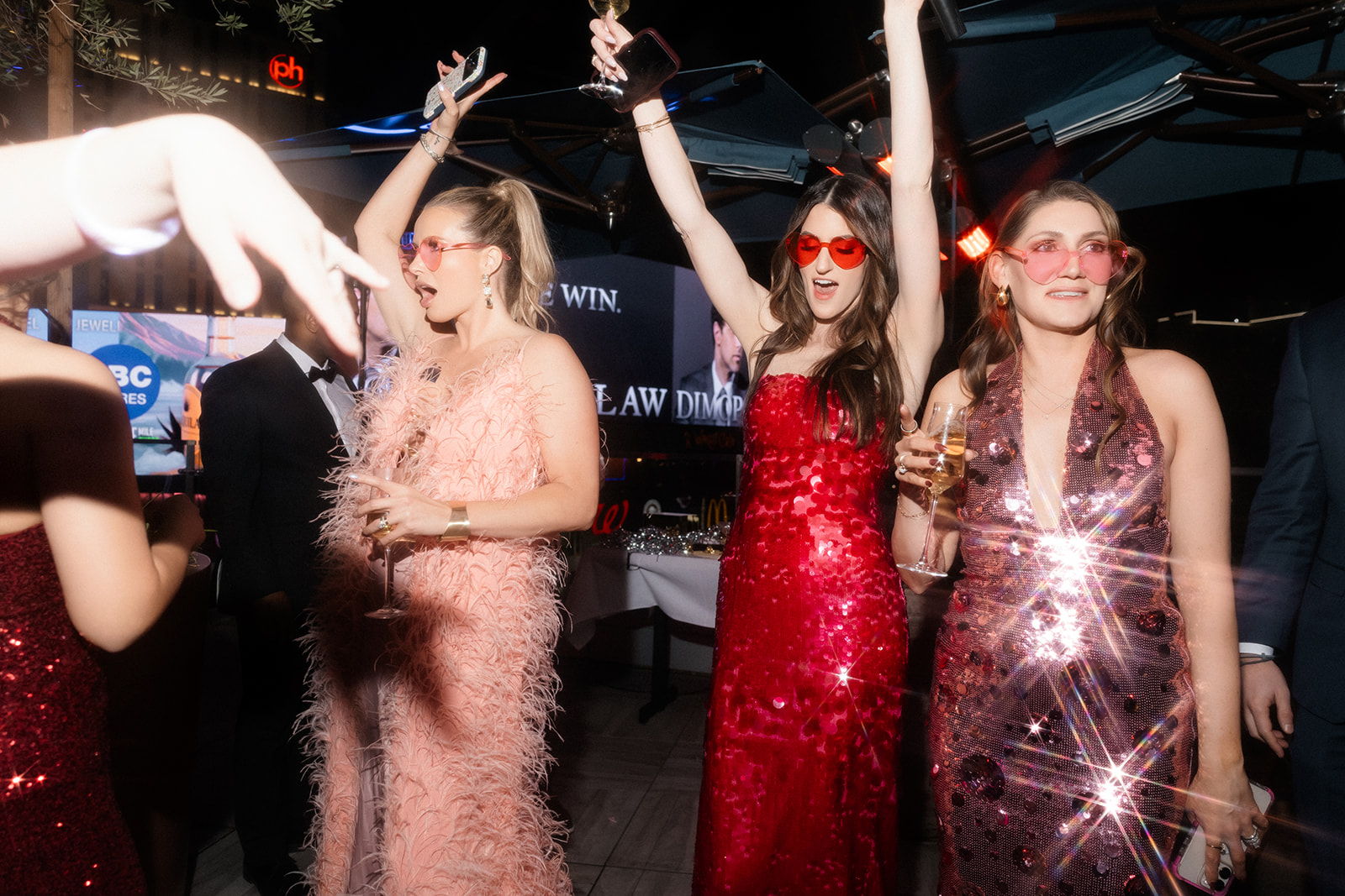 Guests dancing during a Las Vegas wedding reception at Ocean Prime.