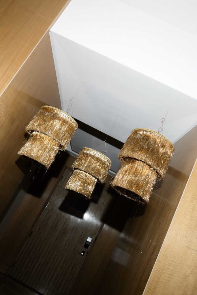 Glam night out gold theme for a Las Vegas bachelorette party.