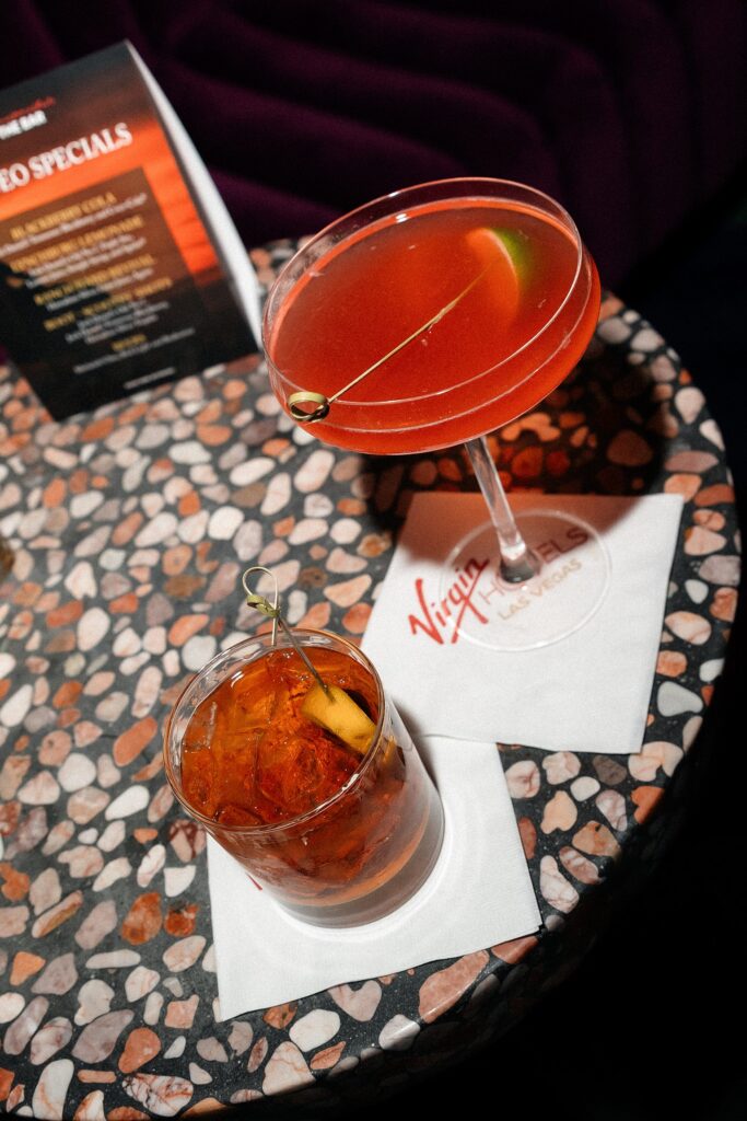 Cocktails on a napkin
