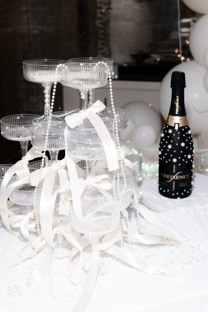 Champagne tower from a Las Vegas bachelorette party. 