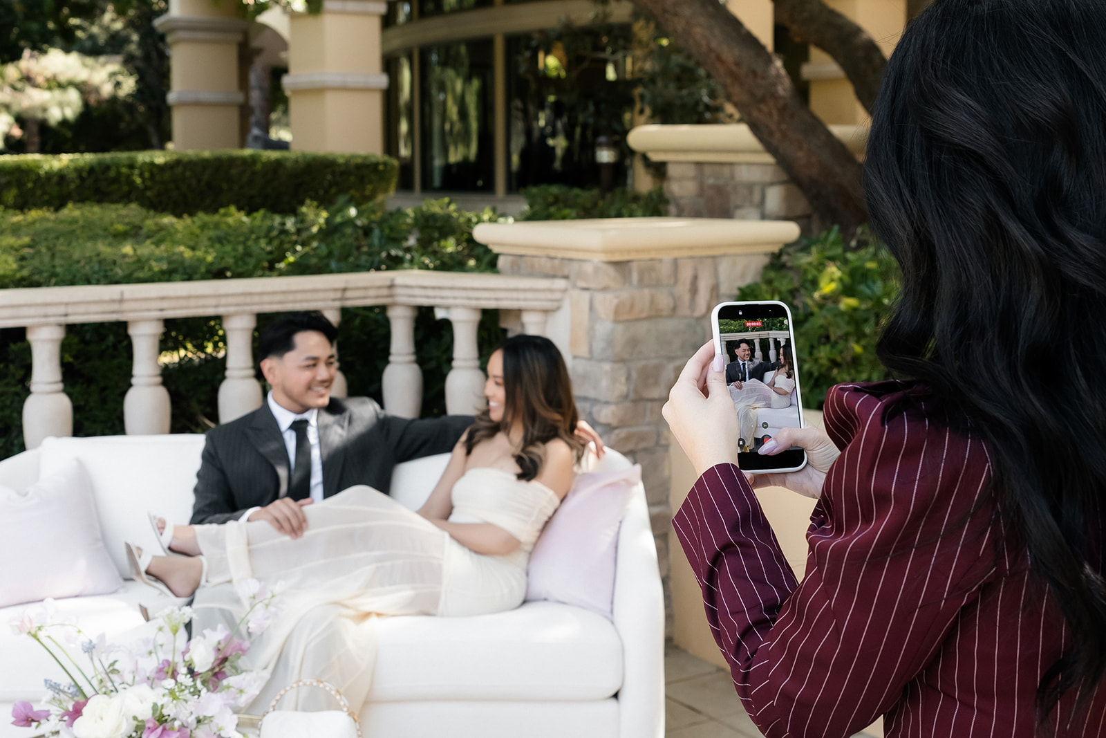 Love Is In The Air founder Alexis Young capturing a couple as their Las Vegas wedding content creator.