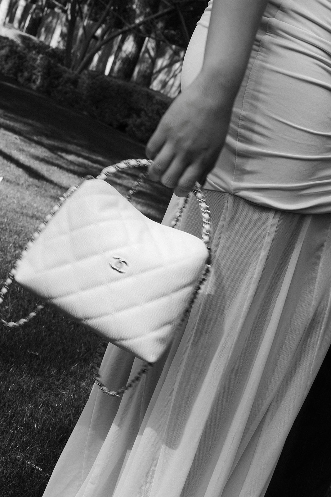 Black and white bridal accessory detail for Las Vegas wedding content creator styled shoot.