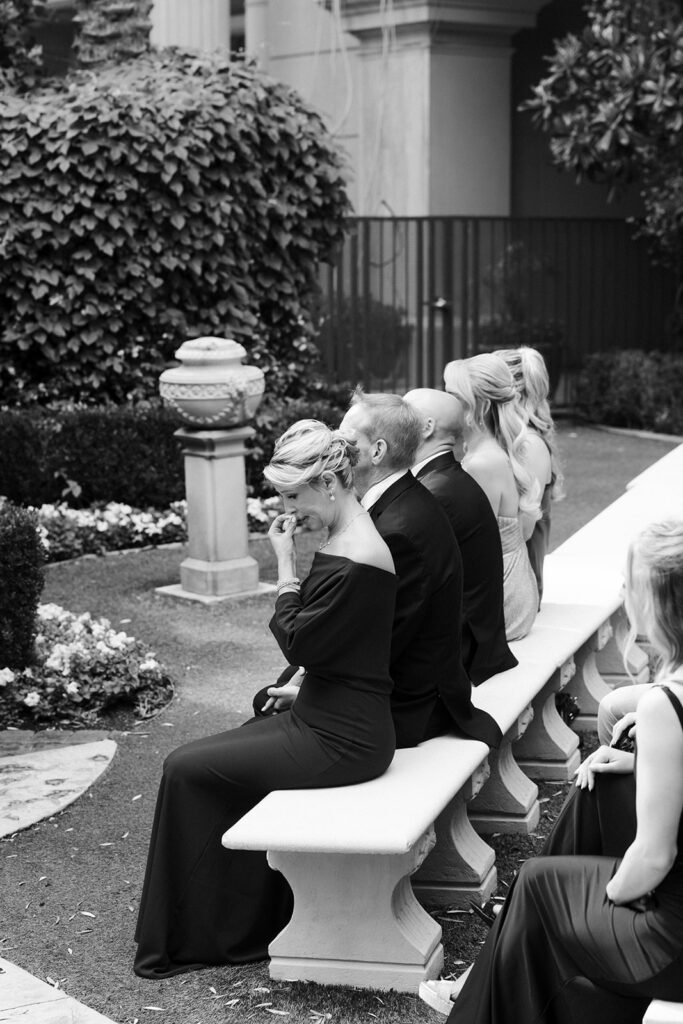 Guests watching the ceremony at the Venus Garden Chapel at Caesars Palace in Las Vegas.
