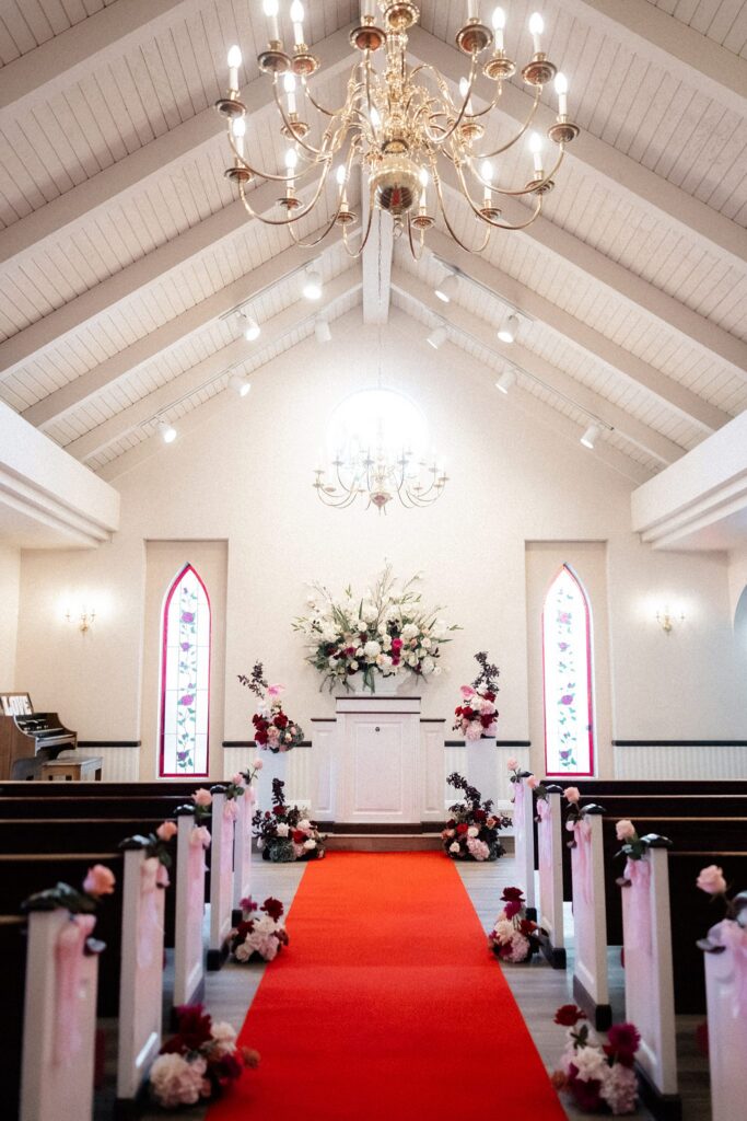 Inside ceremony setup at A Special Memory Wedding Chapel in Las Vegas.