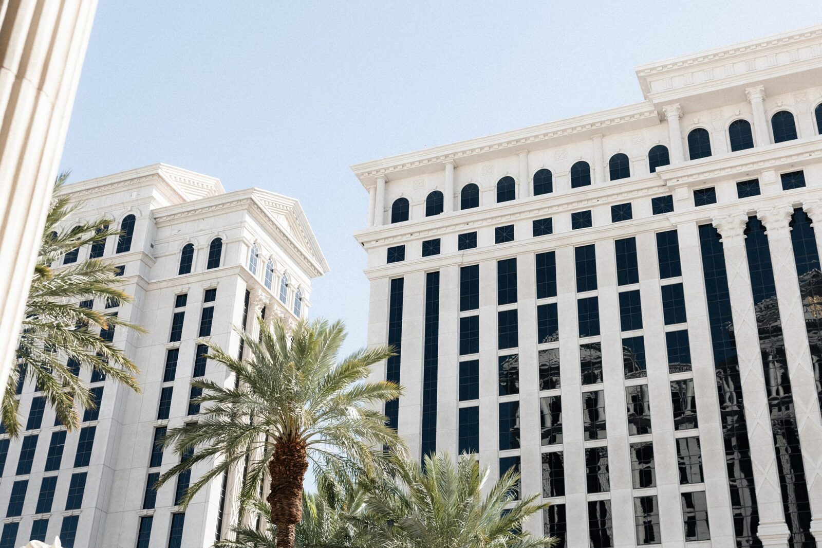 Exterior shot of Caesars Palace in Las Vegas.